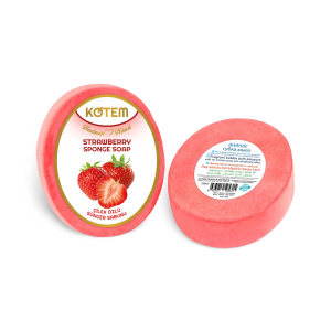 Kotem Naturalne mydło z gąbką 125g - Truskawka