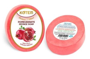 Kotem Naturalne mydło z gąbką 125g - Granat