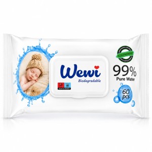 Wewi Chusteczki nawilżane 99% wody 60szt