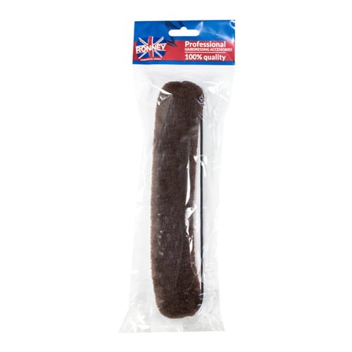 RONNEY Professional Hair Bun With Rubber 059 - Wypełniacz Koka Podłużny z Gumką (brązowy) 230 mm RA 00059.jpg